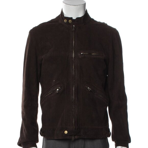 John Varvatos Silk Moto Jacket - Picture 1 of 4